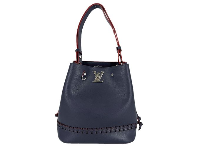 Borsa a tracolla Lockme Bucket Louis Vuitton Rosso Blu navy