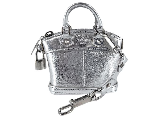 Portachiavi Louis Vuitton Mini Lockit Argento
