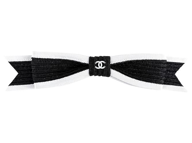 Fermi capelli a nastro Chanel bianco e nero