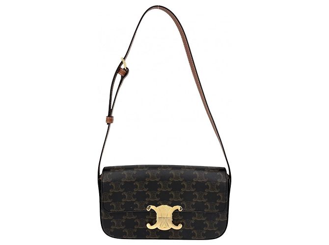 Céline Bolsa de Ombro Mini Claude Triomphe Celine Marrom