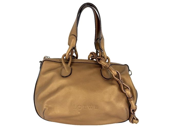 Bolsa Loewe Fiesta Metallic para mulher Bronze