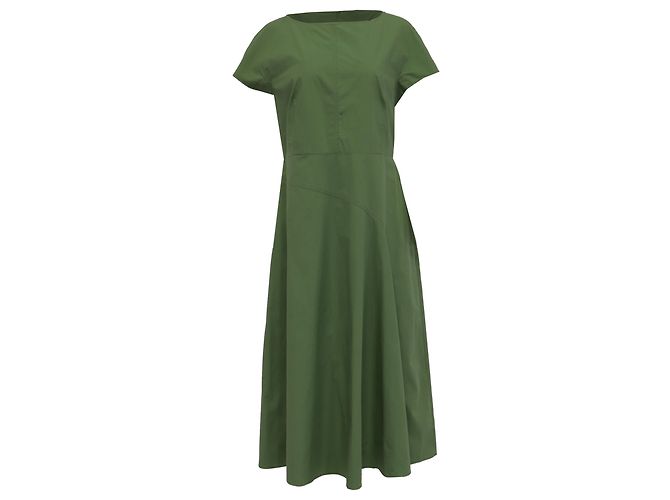 Vestido midi Magma Weekend Max Mara em algodão verde