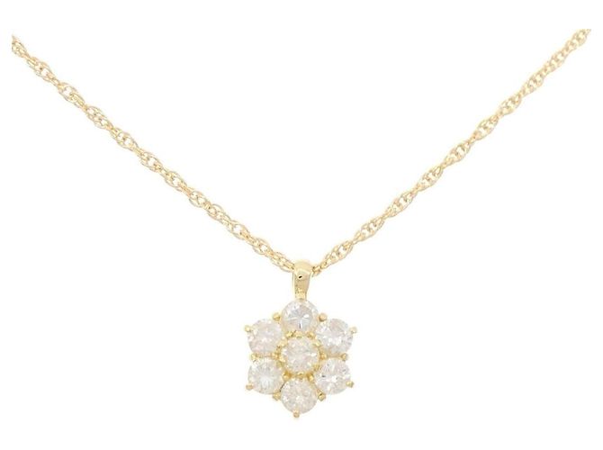 Autre Marque Collana Au750 Fiore e Diamanti D'oro