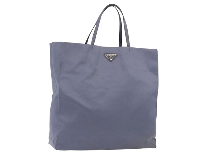 Bolso de mano PRADA Satén Azul