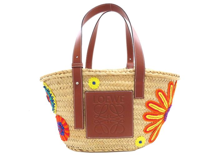 Borsa Cesto Flower Loewe Marrone