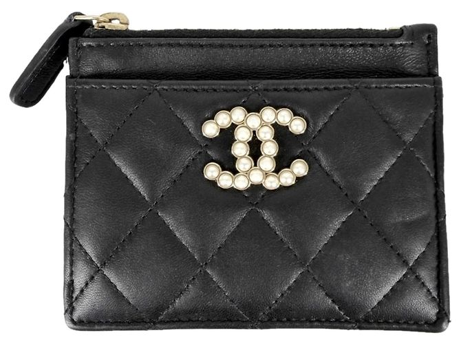 Chanel Business Card Case Black White