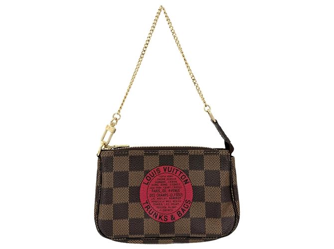 Louis Vuitton Mini Pochette Accessoires Marron Blanc