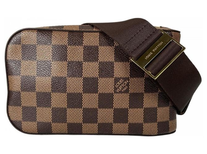 Borsa a tracolla da uomo Louis Vuitton Marrone Bianco