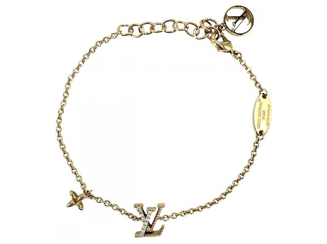 Pulseira com pingente de flor Monogram Louis Vuitton Branco Monograma