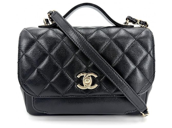 Bolsa Chanel Matelassé Coco Mark para mulher Preto Branco