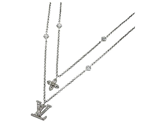 Louis Vuitton Men's Monogram Chain Necklace White