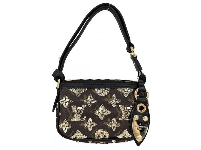 Louis Vuitton Monogram Eclipse Mini Handbag Brown Black