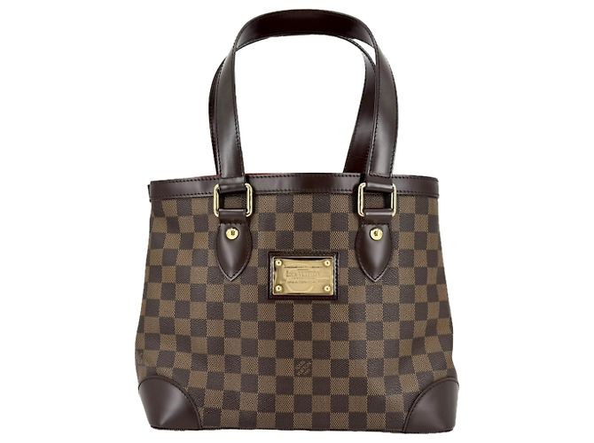 Borsa Tote Louis Vuitton Hampstead PM Marrone Bianco