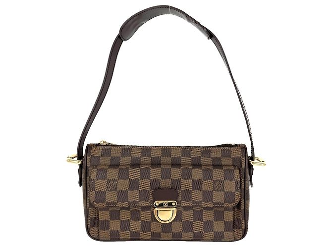 Bolsa de Ombro Ravello GM para Mulheres Louis Vuitton Marrom Branco