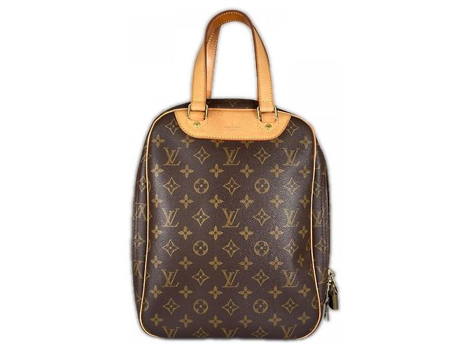 Sac à main Louis Vuitton Excursion Marron Blanc Monogramme