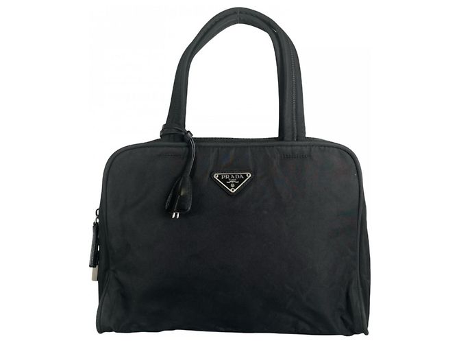 Borsa Prada in nylon nera e bianca Nero Bianco