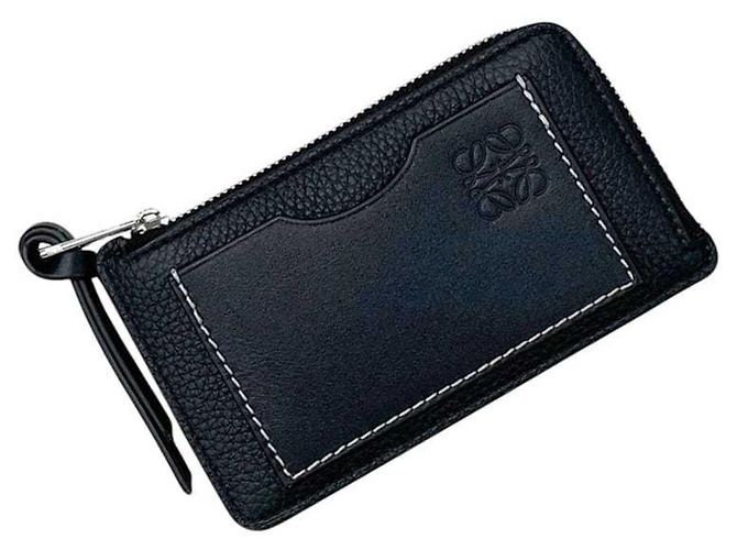 Monedero Loewe de piel negra Negro
