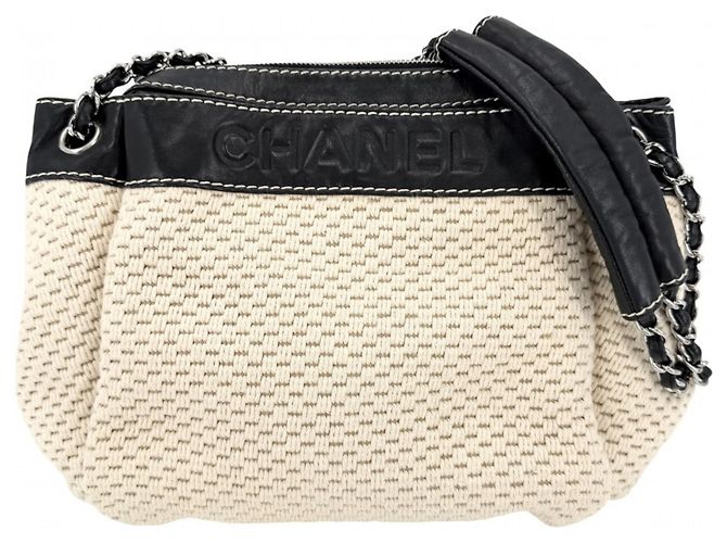 Borsa Chanel Beige e Nera Nero