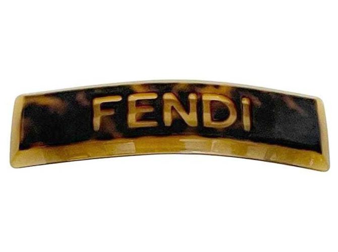 Pasador para el pelo Fendi marrón Castaño