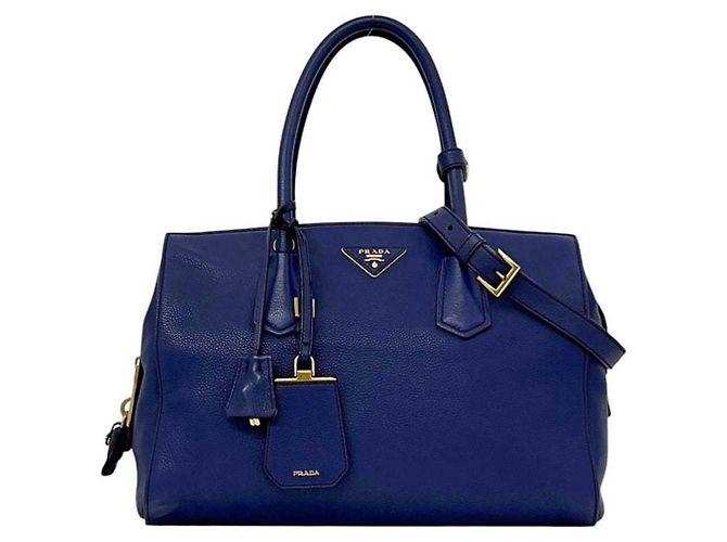 Tote Sac cabas en cuir Prada BN2767 Bleu