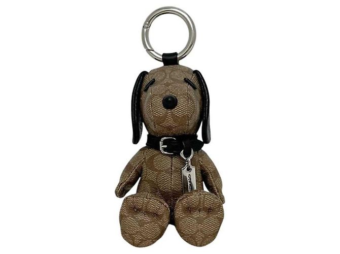 Portachiavi Coach Snoopy Charm Nero Beige