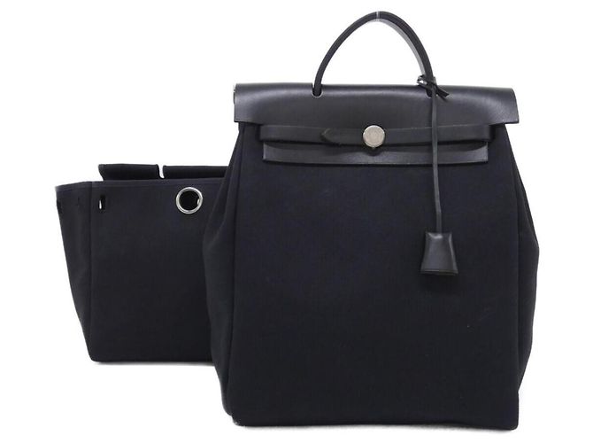Hermès Hermes Herbag Sac Ad 030865CB Backpack Black