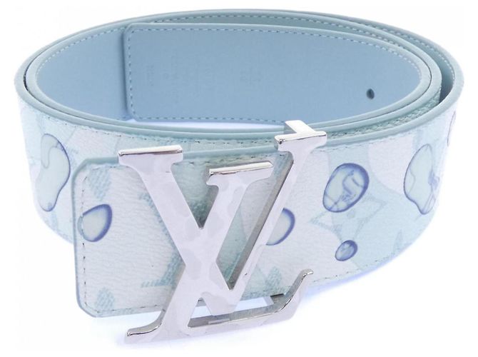 Louis Vuitton LV Aqua M0726 Gürtel Silber Blau