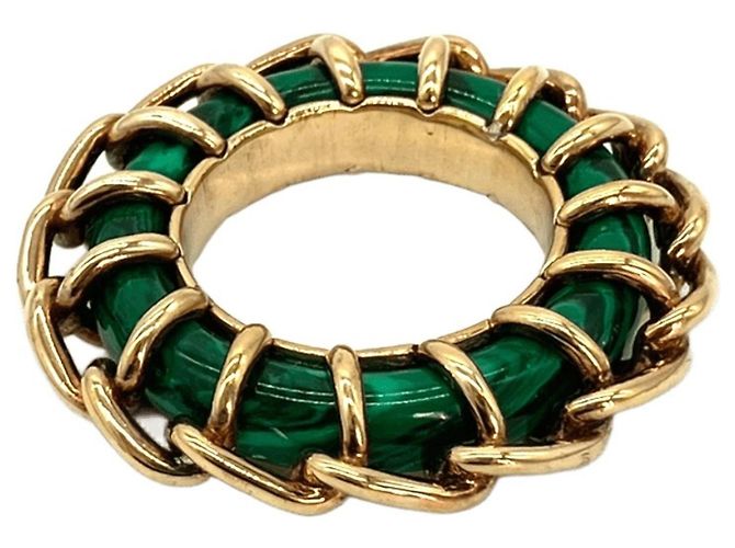 Bottega Veneta Malachite Paste Ring Green