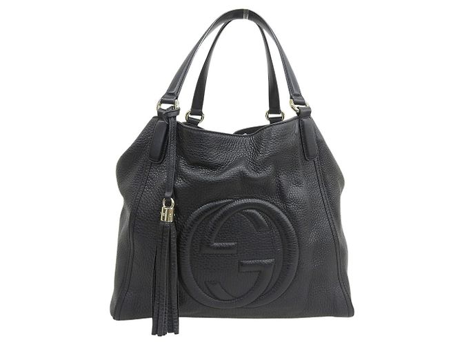 Gucci Soho Interlocking G Tote Bag Schwarz