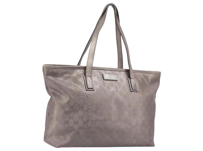 Borsa Tote GUCCI GG Implementation PVC Rosa Argento 211137 Auth BA15115
