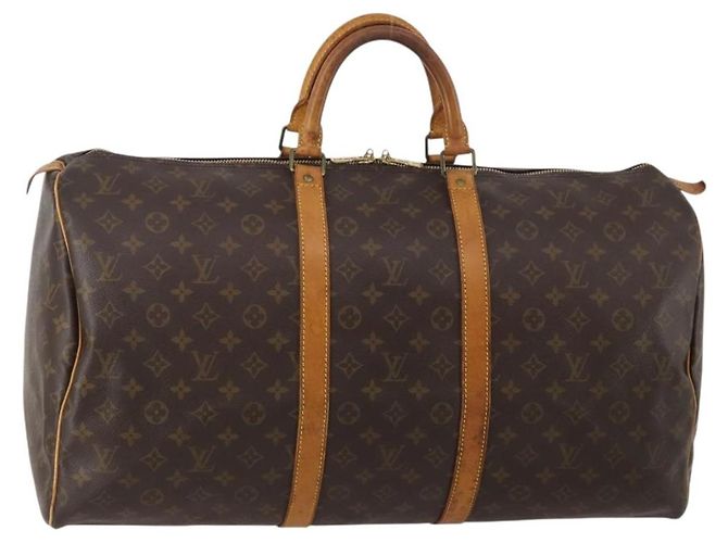 LOUIS VUITTON Monogram Keepall 55 Boston Bag M41424 LV Auth 196259 Monograma