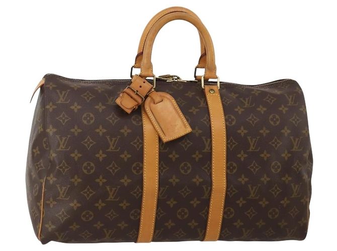 LOUIS VUITTON Monogram Keepall 45 Boston Bag M41428 LV Auth 196331V Monograma