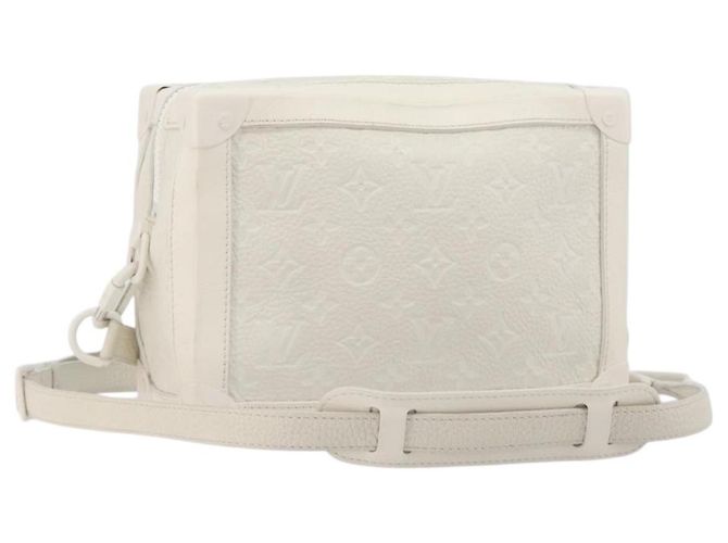 LOUIS VUITTON Monogram Empreinte Soft Trunk Bag White M53287 LV Auth 196005V Branco