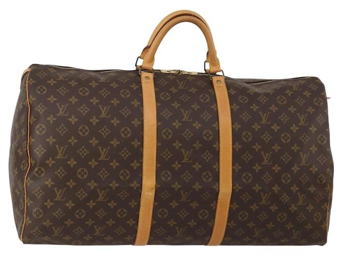 LOUIS VUITTON Monogram Keepall 60 Boston Bag M41422 LV Auth 197464A Monogramme