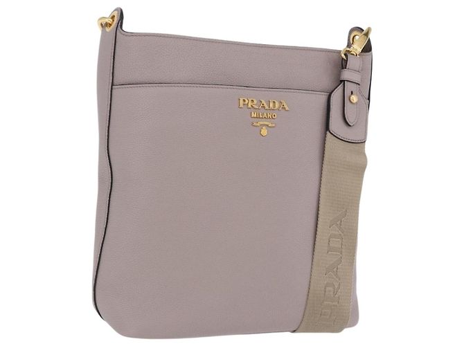 Sac à épaule PRADA en cuir Taurillon Gris Or 1BE066 Auth am12351SAM Marron Doré