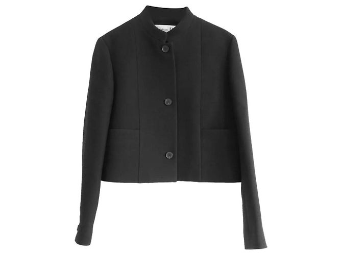 Christian Dior Fall 2014 Cropped Wool Jacket in Black