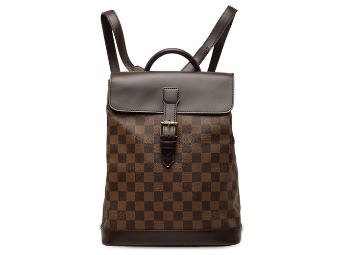 Brown Louis Vuitton Damier Ebene Soho Backpack