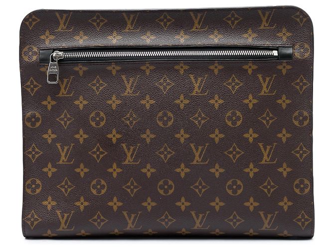 Louis Vuitton Monogram Macassar Portfolio Case Clutch Bag Braun