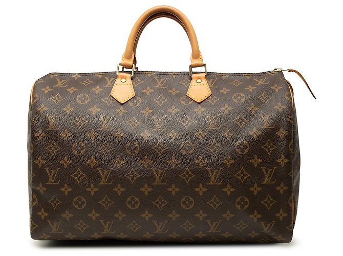 Borsa Boston Louis Vuitton Monogram Speedy 40 Marrone