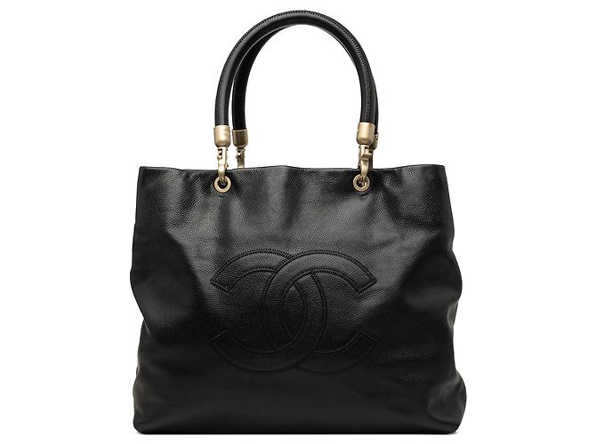 Tote Chanel CC Caviar Nera Nero