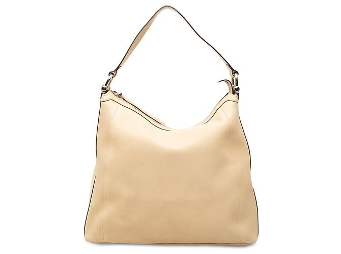 Bamboo Bolsa de ombro hobo Gucci em couro de bezerro marrom com anel D de bambu