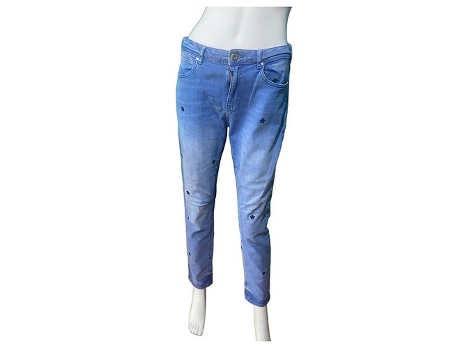 Autre Marque Vaqueros Slim Boyfriend Scotch & Soda Azules con Estrellas