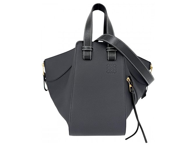 Loewe Women's Hammock Shoulder Bag Black Navy blue