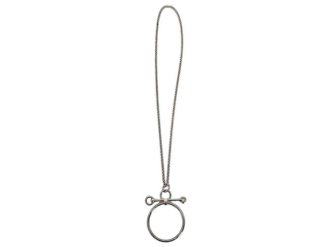 Hermès Collana lunga con pendente Hermes Mole de Brides Silver