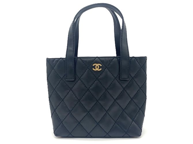 Sac cabas Chanel Wild Stitch Coco Mark Noir