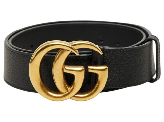 Gucci GG Marmont Ledergürtel Schwarz