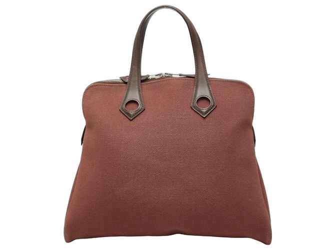 Hermès Hermes Sac Ybou PM Tote Bag Marrone Rosso Bordò