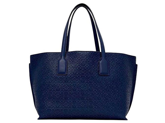 Sac cabas Loewe T-Shopper Anagram Bleu