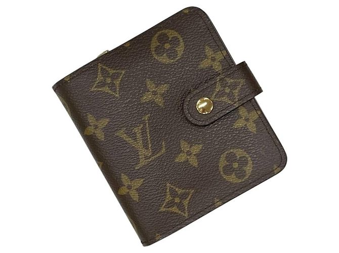 Cartera bi-fold Louis Vuitton Brown Monogram Castaño