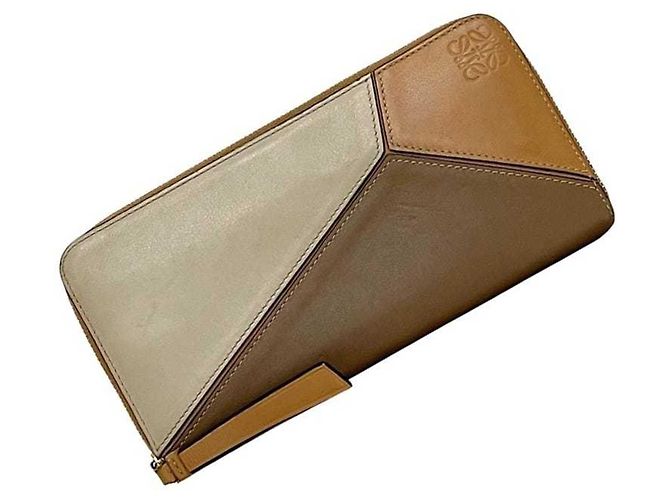 Loewe Brown Leather Long Wallet